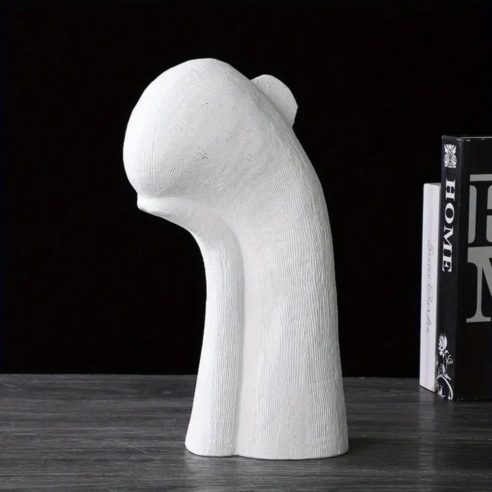 Solène – Sculpture décorative asymétrique en résine texturée et artistique