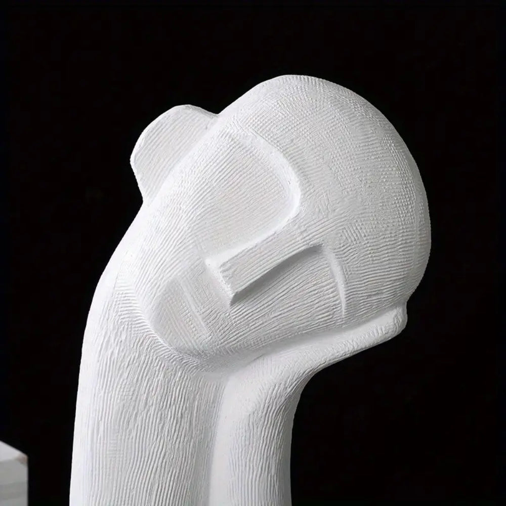 Solène – Sculpture décorative asymétrique en résine texturée et artistique