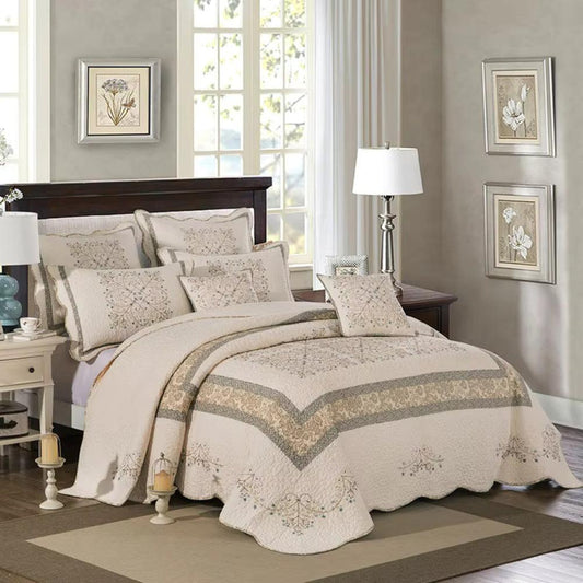 Solena – Couvre-lit brodé texturé et léger