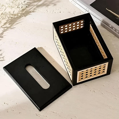 Lunara – Boîte à mouchoirs en rotin minimaliste et naturelle