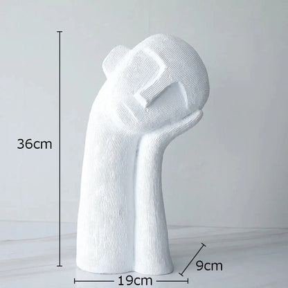Solène – Sculpture décorative asymétrique en résine texturée et artistique