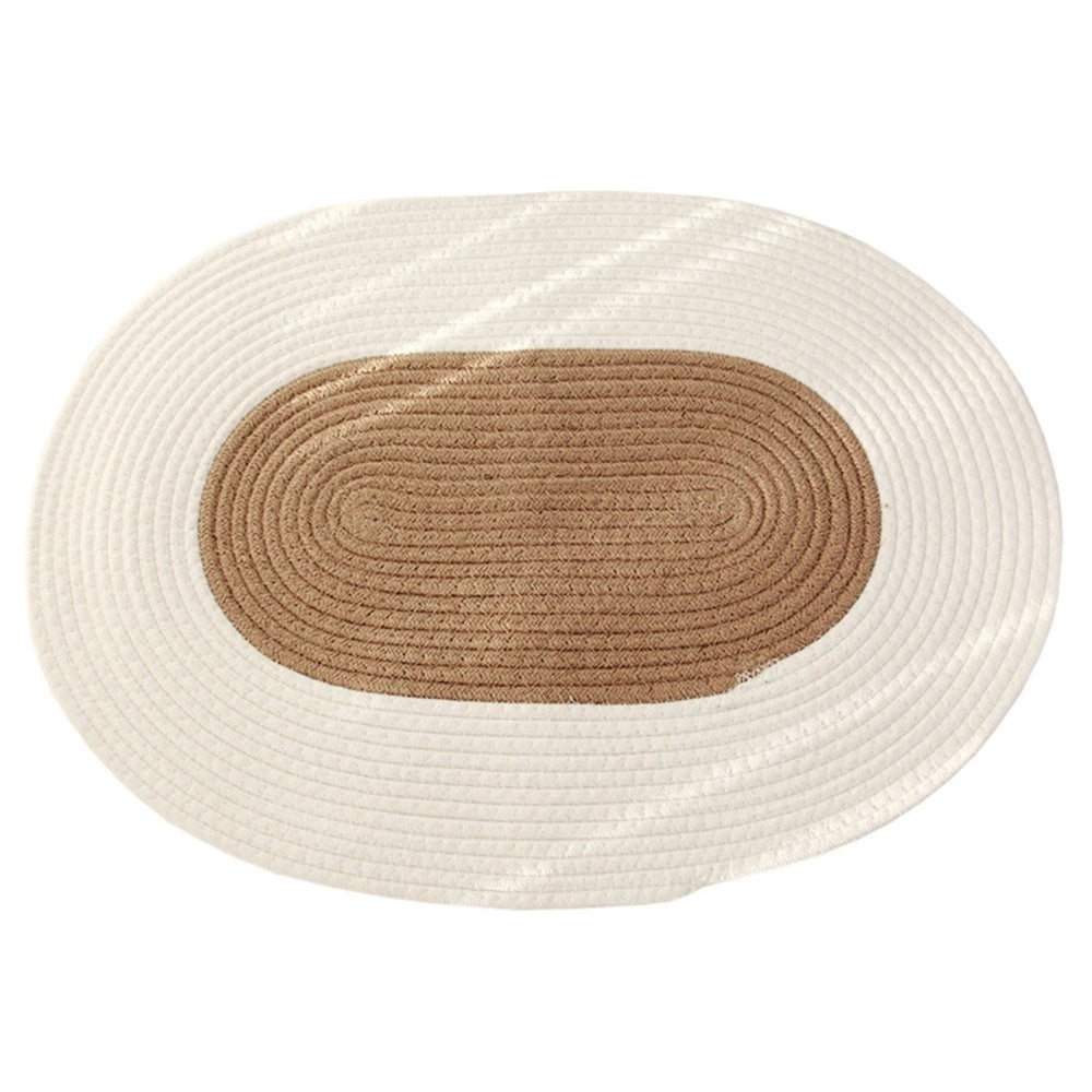 Solène – Tapis ovale en chanvre tressé naturel et artisanal