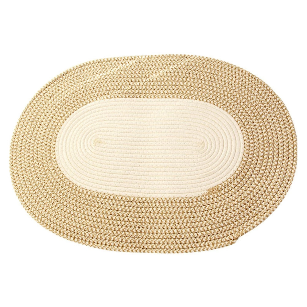 Solène – Tapis ovale en chanvre tressé naturel et artisanal