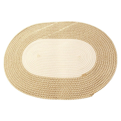 Solène – Tapis ovale en chanvre tressé naturel et artisanal