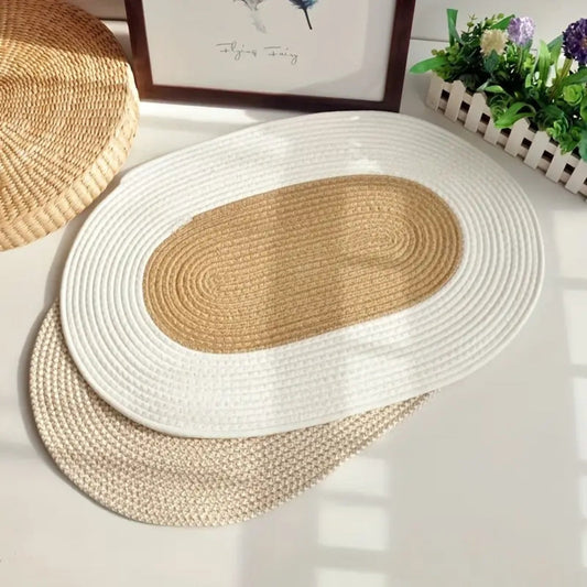 Solène – Tapis ovale en chanvre tressé naturel et artisanal