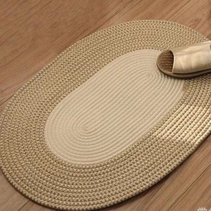 Solène – Tapis ovale en chanvre tressé naturel et artisanal