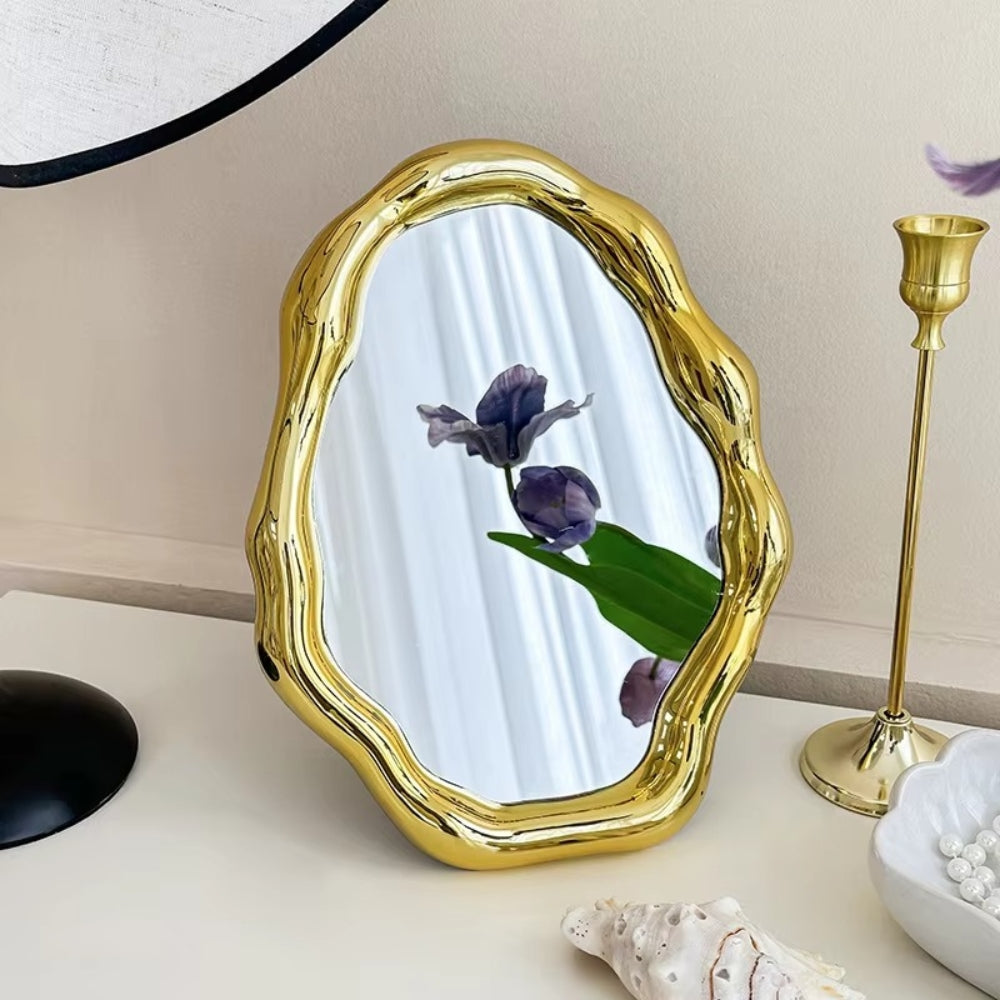 Lunara – Miroir de table sculptural et contemporain